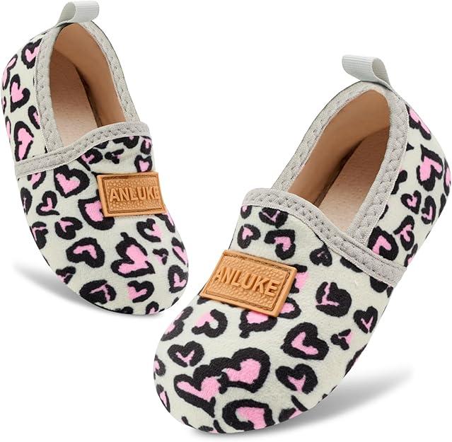 Anluke Toddler Slippers Boys Girls Winter House Shoes (Leopard, Size 22-23) Anluke Toddler Slippers Boys Girls Winter House Shoes (Leopard, Size 22-23)