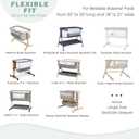 4 Pack Bassinet Sheets - 35"x20" Bedside Bassinet Sheets for Newton, Ezebaby, Angelbliss, AMKE(3 in 1) & Other Large Bedside Sleeper | Ultra Soft & Skin Friendly Bassinet Fitted Sheets for Boys Girls (Green)