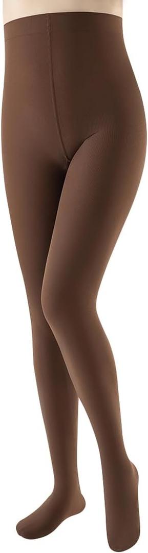 JOYNE Women's 80D Soft Opaque Tights Solid Color Pantyhose High Waist Footed Pantyhose (Coffee 1 Pairs))