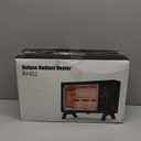 Homeleader ETL Portable Radiant Heater, 1250W/1500W Space Heater for Indoor Use, Rapid Heating with Adjustable Thermostat, Perfect for Garages, Black