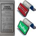 3 x DTLgear Trek Stand Flexible Phone and Small Tablet Holder for Airplane, Office, Desk, Treadmill, Hotel, Kitchen, Plane Travel Essentials (1 PACK - Version 2)