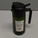 TrendPlain - Original 16oz/470ml Olive Oil Dispenser Bottle for Kitchen Gadgets and Air Fryer Accessories - Olive Oil Sprayer for Cooking w/Stickers - Black