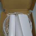 White Lamp shades Set of 2, Drum Tall LampShades 13" Top x 13" Bottom x 10" Height, Lamp Shades for Table Lamps & Floor Lamps & Bedside Lamps Replacement, Natural Linen Lampshades Easy Assembly