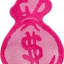 LAKEA Purse Rugs Tufted Material Cartoon Carpet Anime Home Soft Fur Rugs Bedroom Living Room Doormat Decor Floor Mat (31.5X23.6inch) (Rounded, 31.5X23.6 inch)