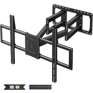 USX STAR 85 98 100 120 inch UL Listed Heavy Duty Full Motion TV Wall Mount for 60-120 inch Large TVs, Holds 220lbs, Max VESA 900x600mm, 28" Articulating Arms Extension, Swivel & Tilt, Fit 24" Studs