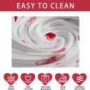 XCHI Love Hearts Roses Flowers Gnomes Valentine's Day Tablecloth Square Table Cloth Washable Table Covers for Indoor Dining Home Party Decorations 60x60 Inch