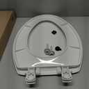 Bemis 7300SLEC Slow Close Toilet Seat, Easy Clean Hinges and Durable Plastic Seat, Made in USA, Elongated, White