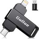 Gulloe 256GB Flash Drive Intended for iPhone, Memory Stick Storage for Photos and Videos Backup, Compatible with iPhone iPad Android PC, Plug and Play, No Application Required (Metal Grey)