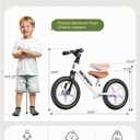 besrey Toddler Balance Bike 2 Year Old, All-Metal Frame | 12" Motion-Activated Lighting Wheels | All-Terrain | Kids Bike with Padded Adjustable Seat | Gift Bike for Boys Girls 2 3 4 5 Years Old (White)