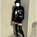 Cute Cat Ear Knit Cardigan Hoodie Y2K Gothic Sweater Kawaii Harajuku Style