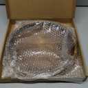 Round Burnt Wood Serving Tray with Beads, Wooden Decorative Tray for Entertaining, Decoration, and Gifting,