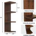LitaEther Lack Wall Shelf,Display Floating Shelf (Solid Wood, 4 Tier)