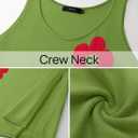 ZESICA Women's Summer Knit Bodycon Midi Dress 2026 Sleeveless Floral Crewneck Color Block Long Beach Party Dresses (L)