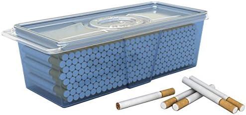 Plastic Container Safely Stores 220 Count Carton of Cigarette Filter Tubes