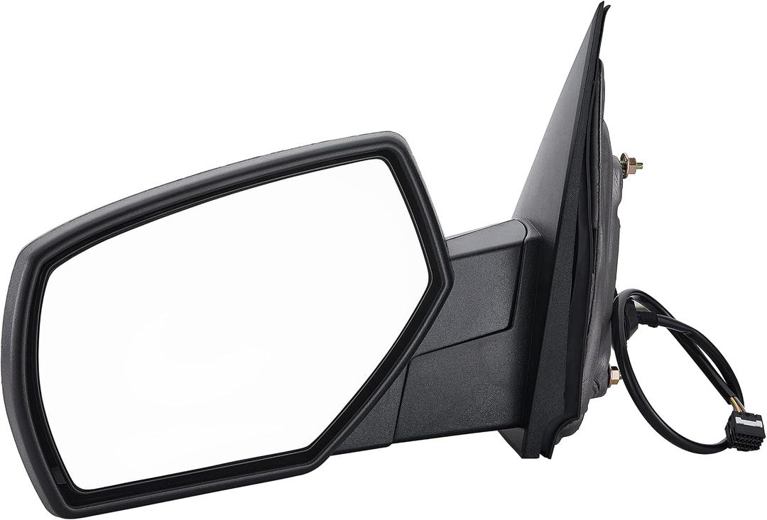 Side View Mirror Replacement Fit for 2014-2017 for Chevy Silverado 1500 for GMC Sierra 1500 Black Power Adjustment Heated Manual Folding Door Driver Side Mirror, Large