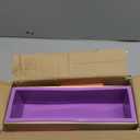 Loaf Soap Making Cutting Kit,Silicone Soap Making Liner Adjustable Wood Box with Stainless Steel Wavy+Straight Cutter for DIY Soap Making (Style2)