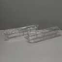 2 Pack Wall Mounted Marker Holder, 3 Compartments Clear Pen Holder Organizer, No Drill Wall Pencil Storage Rack Office Accessories Organizer (Clear)