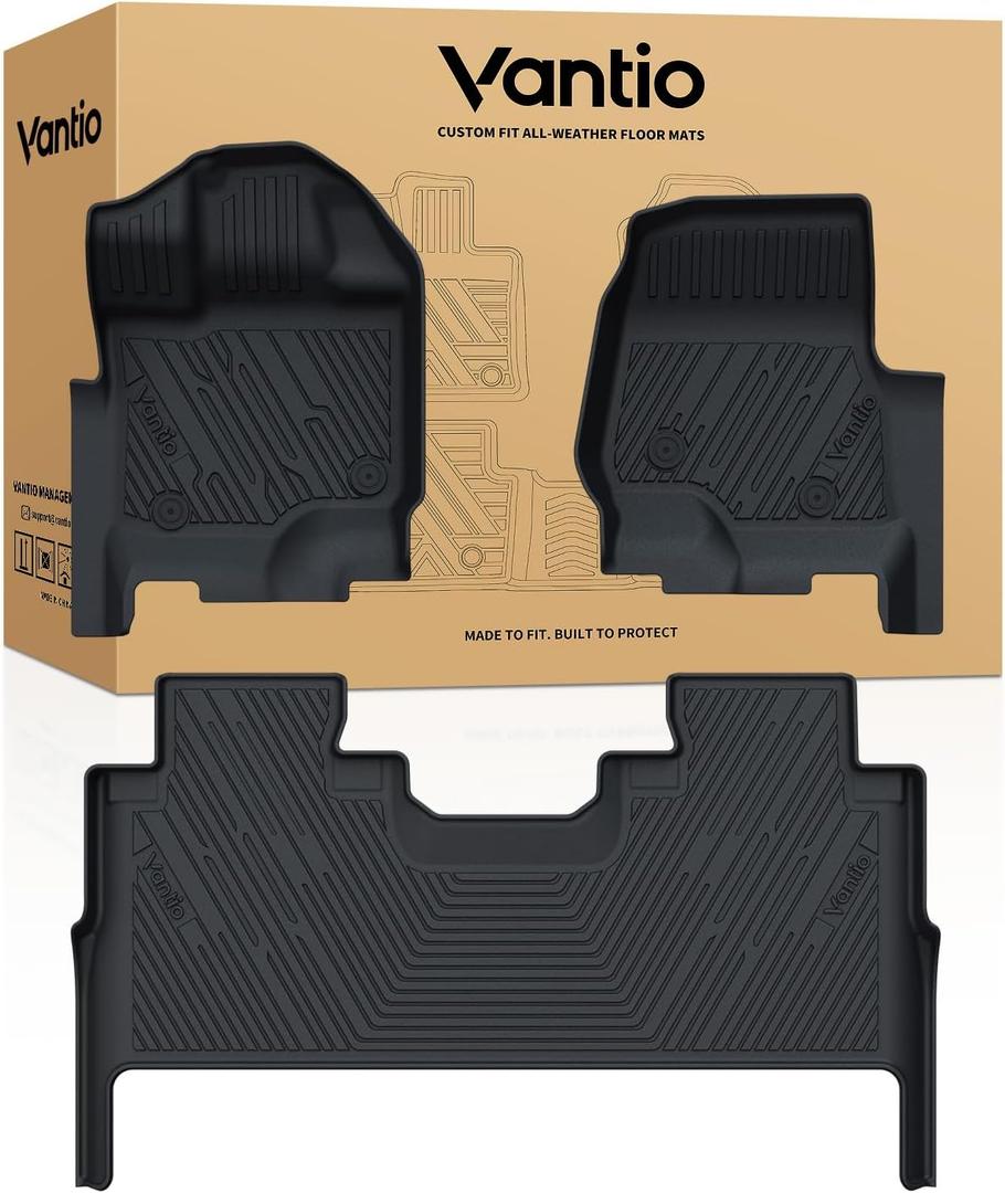 Floor Mats for F150 Ford 2015-2025 2026 and F150 Lightning 2022-2026 | SuperCrew with Bucket Seats and Factory Fold-Flat Under-Seat Storage Box, Custom Fit TPE All Weather Floor Liners, Anti-Slip