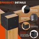 Workbench Bracket Kits - Workbench and Shelving Hardware Kit - Heavy Duty Steel Workbench Corner Bracket - DIY Workbench Kit - 8 Pcs & 80 Screws - Fits 2x4 Wood (Actual 1.5"x3.5")
