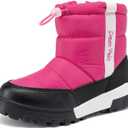 DREAM PAIRS Boys Girls Winter Snow Boots Slip Resistant Outdoor Cold Weather Boots with Faux Fur Lining (11 Little Kid, Baby Pink)