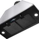 HisoHu Insert Range Hood 30 Inch / 36 Inch, 900 CFM with Ducted Convertible Ductless(Kit Included), Stainless Stee Kitchen Vent Hood with 4 Speed Exhaust (30'', Black)