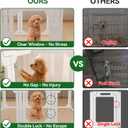 EVERFRONT Stackable Clear Acrylic Dog Playpen Indoor 24"H, 12 Panels
Clear acrylic 360° view, No Screws, tool-free assembly, Double-Lock, fit small dogs, cats & rabbits indoors