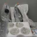 39.4" Kitchen Island Lighting, 5 Lights Clear Glass Pendant Light Fixtue, Golden Linear Metal Chandelier for Dining&Living Room Foyer,Height Adjustable,E26 Socket