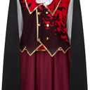 Spooktacular Creations Halloween Men Vampire Costume, Adult Vampire Cloak and Accessories,Halloween Costume (Large)