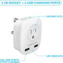 3 Pack US to UK Ireland Travel Plug Adapter, Anstronic International Power Adaptor with 2 USB, 4 in 1 Type G Power Outlet Adaptor for USA to England Kenya Dubai Irish Scotland