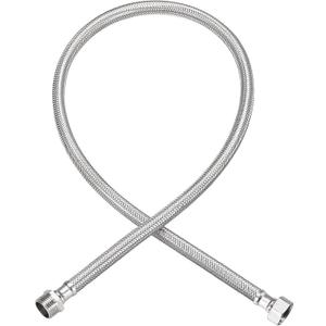 uxcell 32 Inch Long Faucet Supply Line Connector, G1/2 Female Compression Thread x G1/2 Male Connector Straight Thread 304 Stainless Steel Water Supply Hose Line