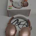 iLive Electronics Active Noise Cancellation Bluetooth Headphones, Adjustable Headband, Includes 3.5mm Audio Cable, Rose Gold (IAHN40RGD)