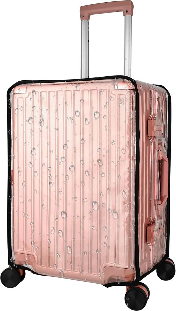 Thicken Clear PVC Luggage Cover Protector, Waterproof Plastic Suitcase Cover, 24 Carry On Luggage Protector Suitcase Cover or Tsa Approved for Travel