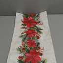 Reindeer and Snowflake Table Runner Dresser Scarves,Merry Christmas Buffalo Plaid Red Table Runners 108 inches Long,Farmhouse Table Runner Christmas Table Decor for Birthday Party Dinner (13*108in=33*274cm)