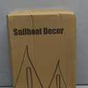 Modern Sculptures Home Decor, Sailboat Decor Ornament, Boat Decorations Statue Decor, Art Sculptures and Statues, Sailboat Gifts Home Office Bathroom Shelf Decor (White-2 Pack)