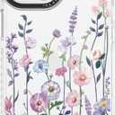 for iPhone 16 Case Watercolor Wildflower Floral Pattern Pastel