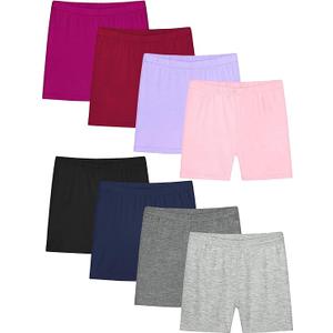 Resinta 8 Pack Girls Bike Cartwheel Shorts Toddler Under Dress Dance Short Kids Biker Safety Shorts Multi-Color
