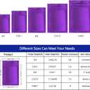 Mylar Bags for Food Storage 100 Pack 3.3 x 5.1 Inch Resealable Smell Proof Bags Foil Pouch Flat Bag with Front Window Purple