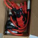 HQPASFY Square Ignition Coil UF413 & Iridium Spark Plug & Wires Set of 8 Compatible with 2005-2021 Cadillac Escalade Chevy Silverado Express 1500 2500 3500 GMC Sierra 4.8L 5.3L 6.0L Rapalce# D510C