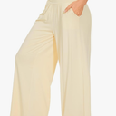 WiWi Women's Pajama Pants Bamboo Viscose Super Soft Wide Leg Palazzo Lounge Yoga Cooling Sleep Bottoms with Pockets,  size: M