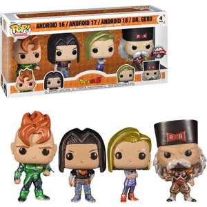 Funko Pop! Animation: Dragon Ball Z - Android 16-4PK - Collectible Vinyl Figure - Gift Idea - Official Products - Toys for Kids and Adults - Anime Fans (Multicolor)