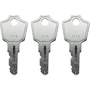 (3) KeyPower 101E-225E Keys for HON File Cabinet & Office Furniture & Desk, Also Compatible with 101-225 H N R S T Series,Pre Cut to Key Code: 114E