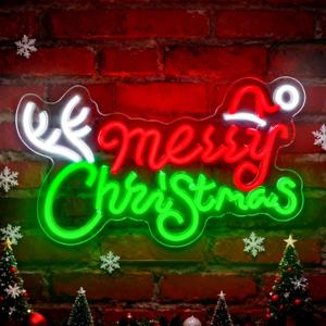 Merry Christmas Neon Sign - Gdbkabf Christmas LED Neon Light Up Signs for Wall Decor Home Decor for Xmas Party Bedroom Living Room Business Bars Shop Decoration USB Operated