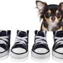 abcGoodefg Pet Dog Shoes Puppy Nonslip Canvas Sport Sneaker Boots Rubber Sole Shoes for Small Pet Dogs, Dark Blue (#5(1.89*2.36))