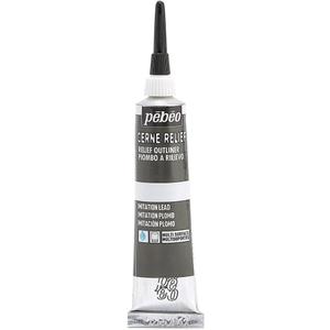 Pebeo Vitrail, Cerne Relief Dimensional Paint, 20 ml Tube with Nozzle - Imitation Lead 