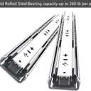1 Pair 32 Inch 260 Lb Capacity Heavy Duty Drawer Slides with Screws,Full Extension 3 Fold Ball Bearing Stainless Steel Side Mount Undermount Drawer Rails,20",22",30",32",34",36",38",40"