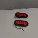 MAXXHAUL 80684 6" LED Submersible Oval LED Stop/Turn Trailer Tail Light, 2 Pack