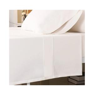 PURE ERA Jersey Knit Flat Top Sheet Only 100% T-Shirt Heather Cotton Super Soft Comfy Breathable (1-Pack, Queen, Solid Off White)