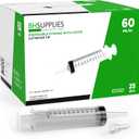 BH Supplies 60mL Syringe Catheter Tip Sterile with Caps - (No Needle) - Sterile, Individually Wrapped - 25 Syringes