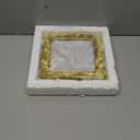 Cuspin 6x6 Picture Frame Gold Frames, Vintage Palm Leaves Textured Hand-Crafted Resin Frames with Glass Front, Retro Square Photo Frame for Wall Hanging and Tabletop Display Home Decor (Feather Petal Gold)