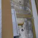 Small Makeup Vanity Desk with Lights - White Girls Vanity Set with Mirror and Chair, Make Up Dresser Table with Drawers and Power Outlet for Bedroom Small Space, Gold